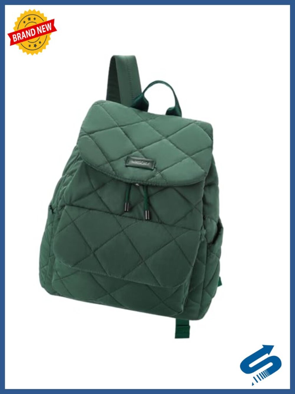 Quilted Puffer Backpack Purse - Lightweight Casual Drawstring Backpack for Gym